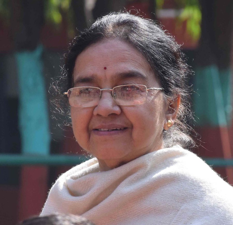 Mrs Manju Mukherjee, co-founder and Principal Emeritus